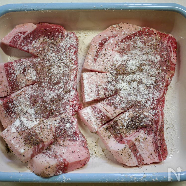 Japanese Pork Steak (Tonteki) with Savory Soy Sauce Process1