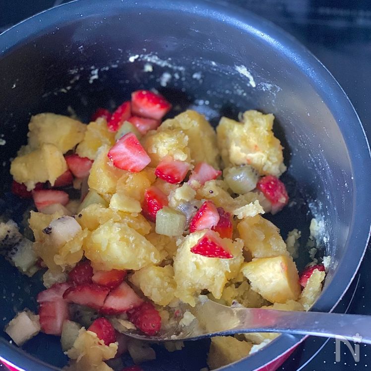 Fruit Kinton (Mashed Sweet Potatoes with Fruit) Process4