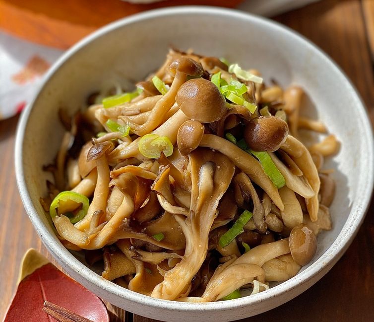Miso-Glazed Mushrooms with Green Onion