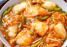 White Fish in a Sweet and Sour Ketchup Sauce