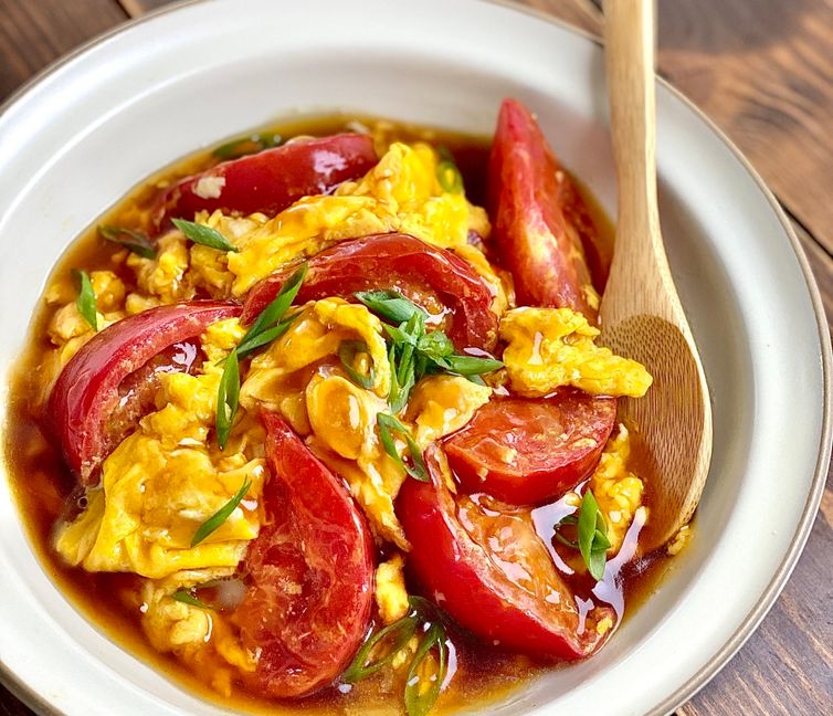 Tomato and Egg Hot and Sour Soup (Sanrā-fū Tomatama Ankake)