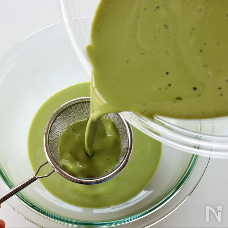Silky Matcha Pudding Process7