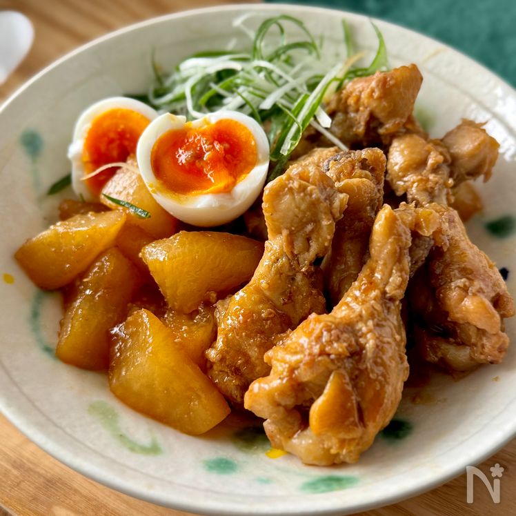 Chicken Drumettes and Daikon Radish Simmered in Rich Sauce Process6