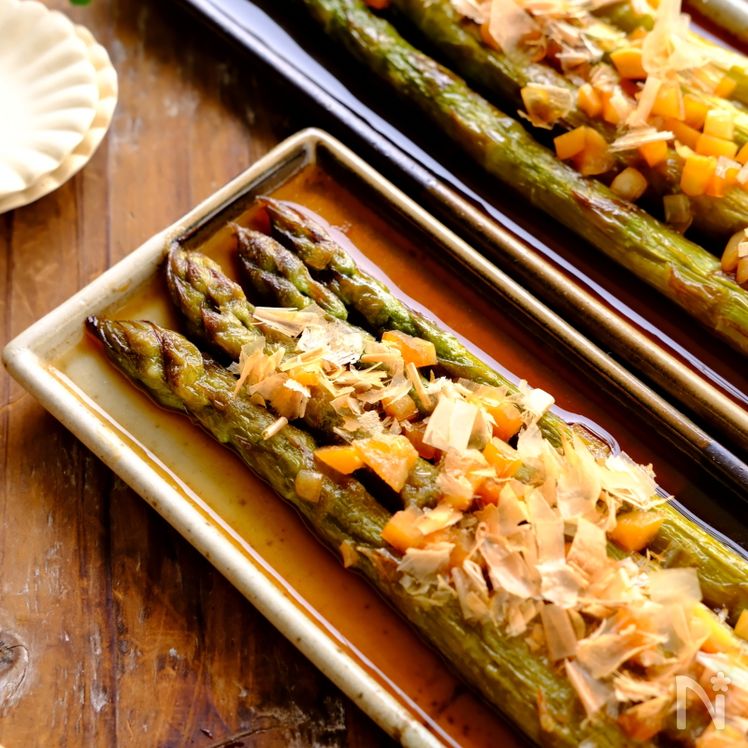 Asparagus Butter Sauté with Garlic Sauce Process4