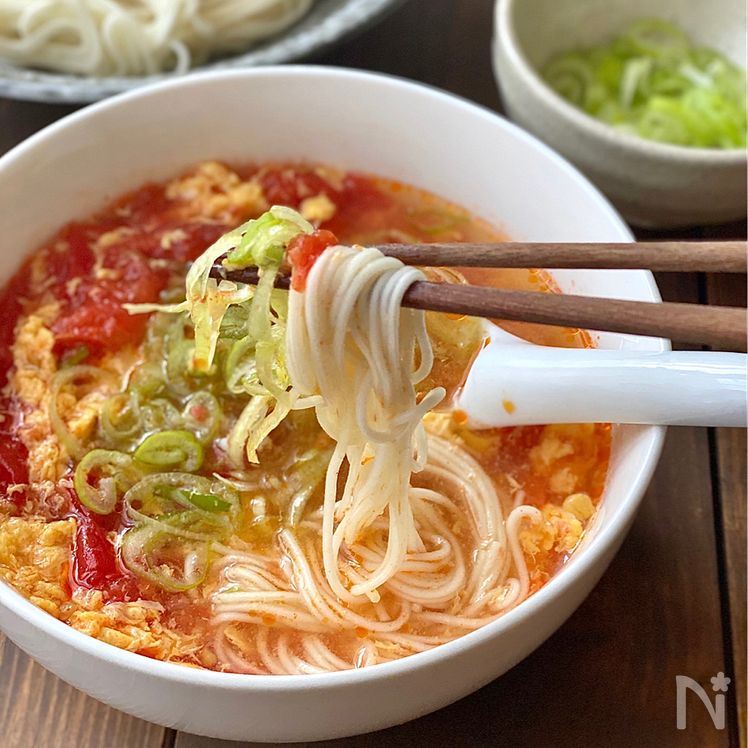 Umami-Packed! Tomato & Egg “Sanrātan”-Style Soup Process3