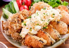 Crispy Salmon and Maitake Fritters with Simple Tartar Sauce