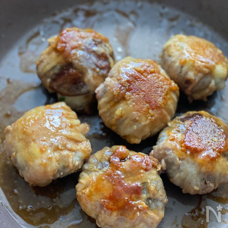 Juicy Pork-Wrapped Shiitake Mushrooms Stuffed with Cheese Process5
