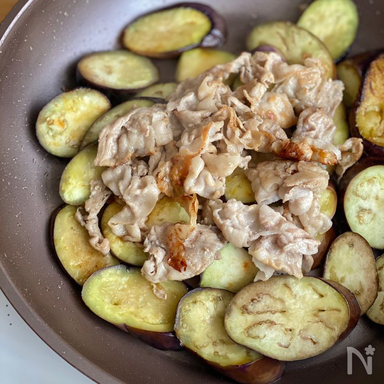 Pork Belly & Eggplant with Refreshing Grated Daikon Ponzu Sauce Process3