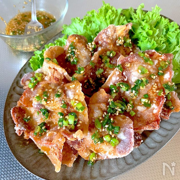 Crispy Japanese Pork Karaage with Scallion-Garlic Soy Sauce Process8