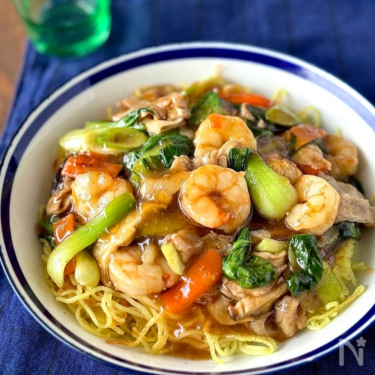 Japanese-Style Crispy Noodles with Thick Savory Sauce (Ankake Yakisoba) Process8
