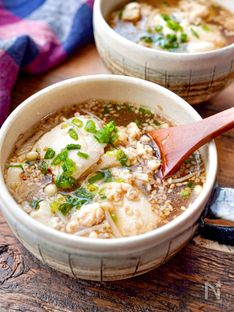 Tofu and Ground Chicken Sesame Soup