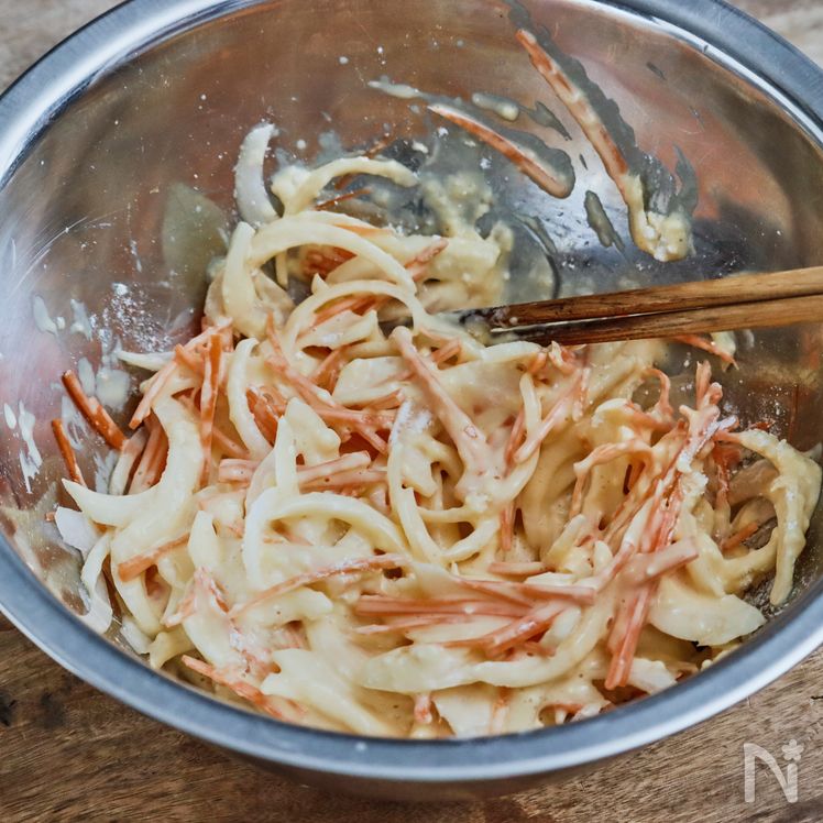 Mixed-vegetable tempura(Kakiage) Process3