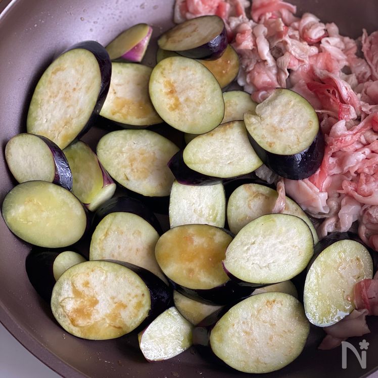 Pork Belly & Eggplant with Refreshing Grated Daikon Ponzu Sauce Process2