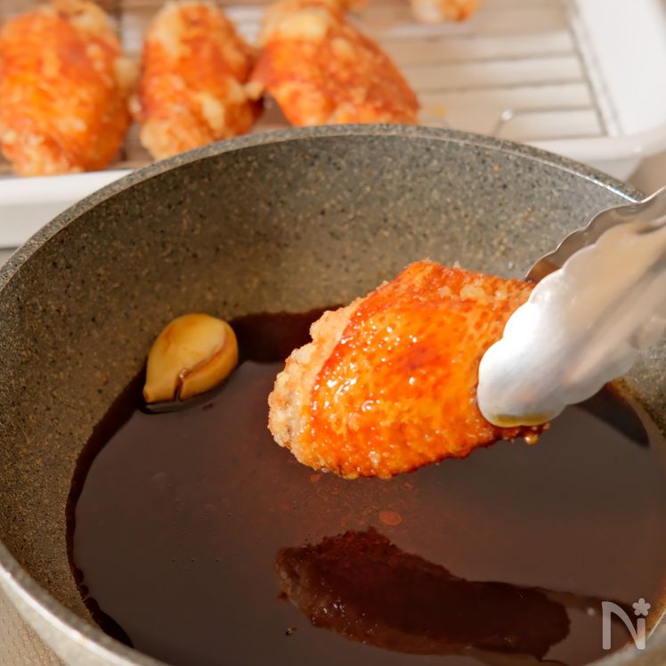 Sweet and Spicy Chicken Wings (Te-ba Karaage, 手羽唐揚げ) Process11