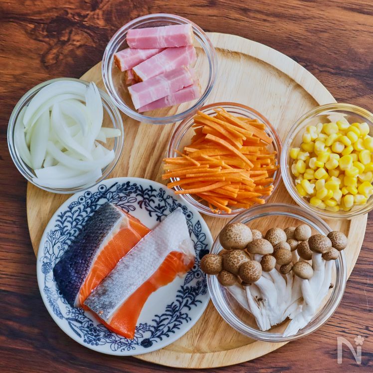 Foil-grilled Salmon Packets (Foil Yaki) Process1