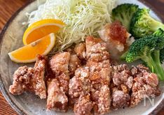 Crispy Chicken Tatsuta with Onion and Daikon Radish Sauce (チキンの竜田揚げ おろし玉ねぎ＆大根ソース)