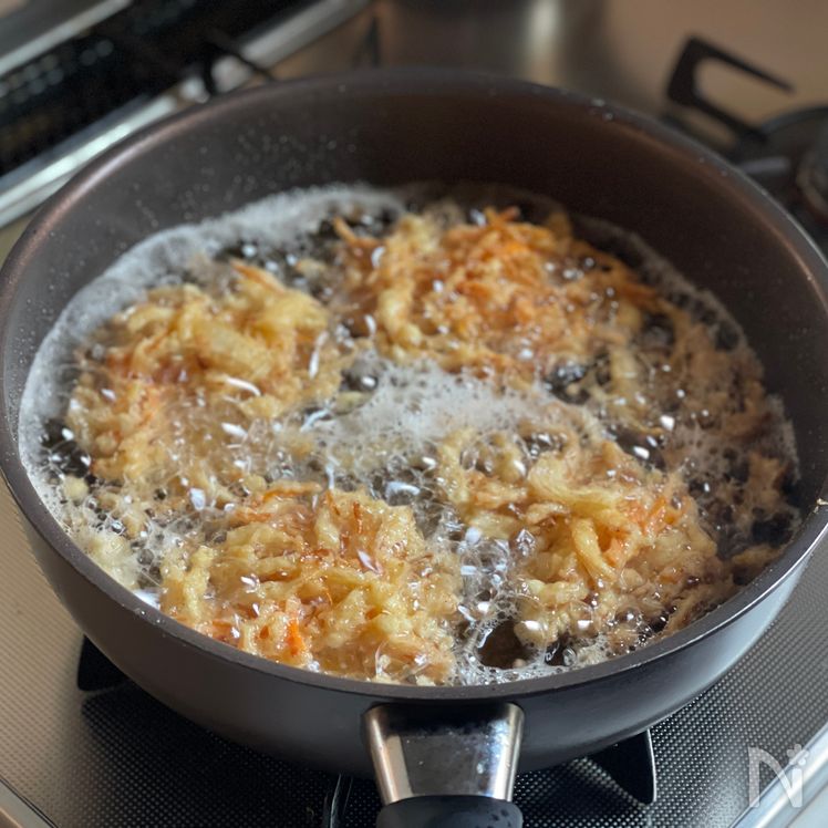 Mixed-vegetable tempura(Kakiage) Process4