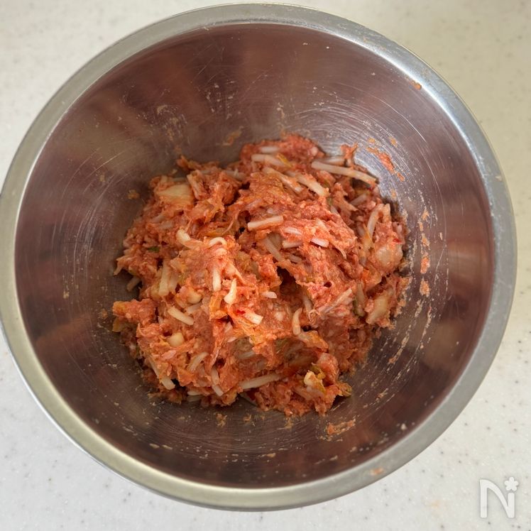 Pork Kimchi Fried Dumplings (Age Gyoza, 揚げ餃子) Process3