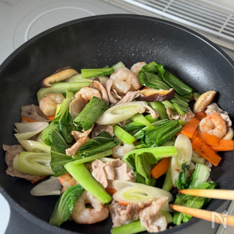 Japanese-Style Crispy Noodles with Thick Savory Sauce (Ankake Yakisoba) Process6