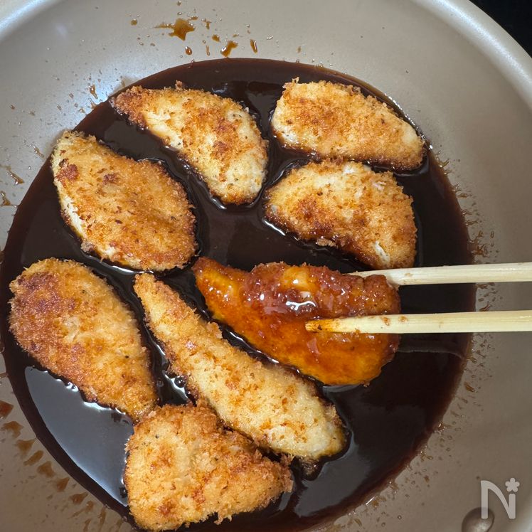 Amazing Sauce! Sweet and Savory Chicken Tenderloin Katsu (Perfect for Bento Boxes) Process4