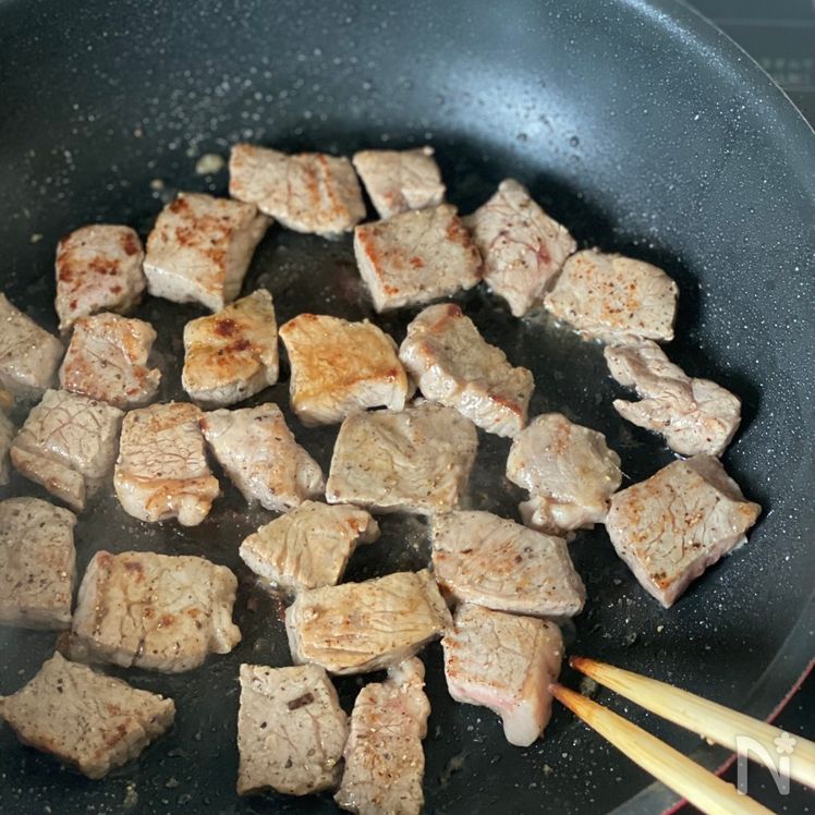 Garlic Steak Rice Process3